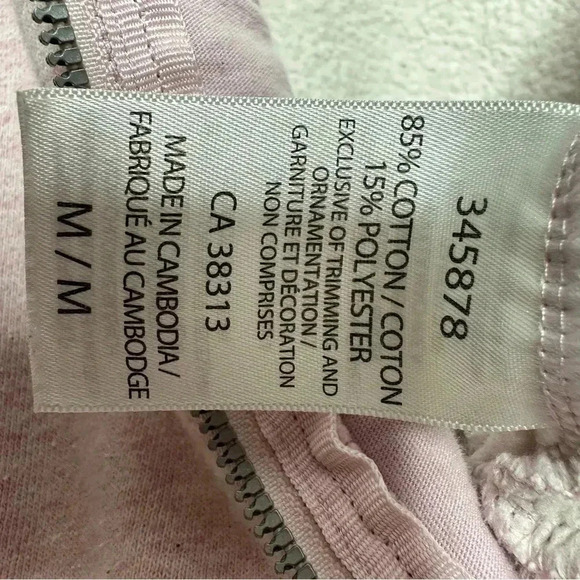 Tuff Athletics Zip-Up Hoodie Light Pink  Size Medium - Picture 8 of 15